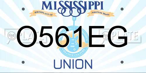 O561EG Mississippi License Plate