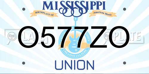 O577ZO Mississippi License Plate