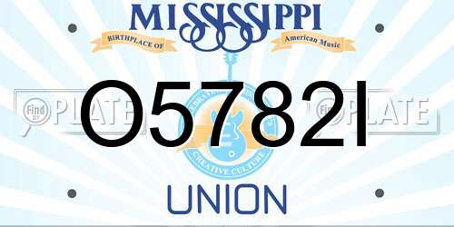 O5782I Mississippi License Plate