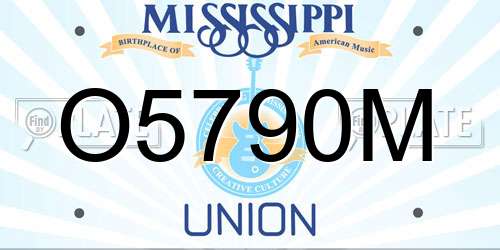 O5790M Mississippi License Plate
