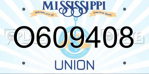 O609408 Mississippi License Plate
