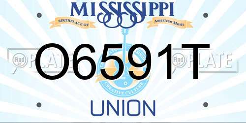 O6591T Mississippi License Plate