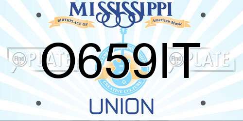 O659IT Mississippi License Plate