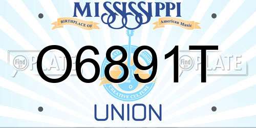 O6891T Mississippi License Plate
