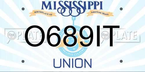 O689IT Mississippi License Plate