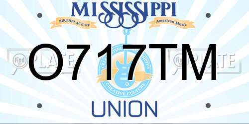 O717TM Mississippi License Plate