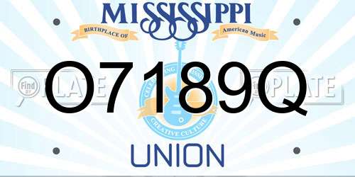 O7189Q Mississippi License Plate
