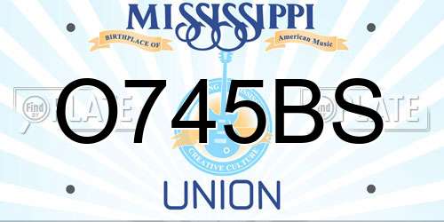 O745BS Mississippi License Plate
