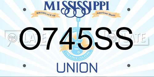 O745SS Mississippi License Plate