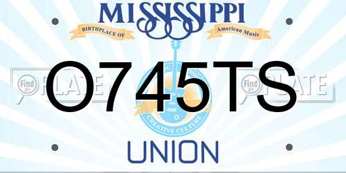 O745TS Mississippi License Plate
