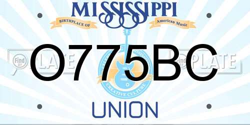 O775BC Mississippi License Plate
