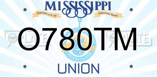 O780TM Mississippi License Plate