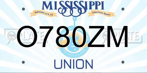 O780ZM Mississippi License Plate