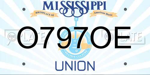 O797OE Mississippi License Plate