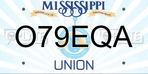 O79EQA Mississippi License Plate