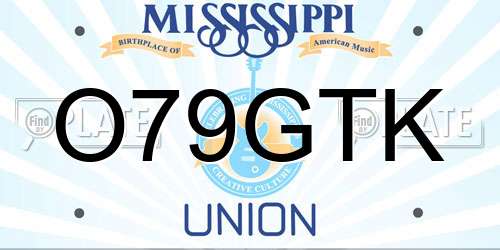 O79GTK Mississippi License Plate