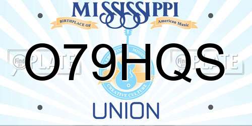 O79HQS Mississippi License Plate
