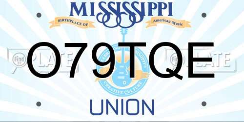 O79TQE Mississippi License Plate