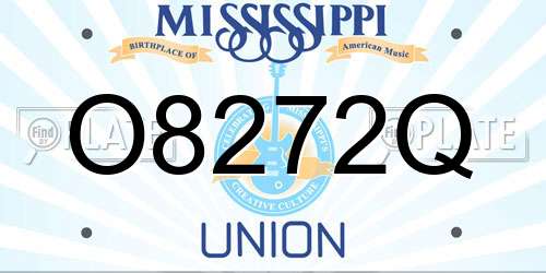 O8272Q Mississippi License Plate