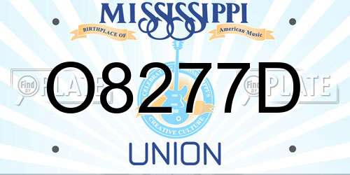 O8277D Mississippi License Plate