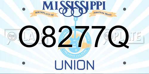 O8277Q Mississippi License Plate