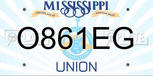 O861EG Mississippi License Plate