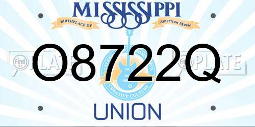 O8722Q Mississippi License Plate