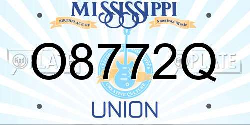 O8772Q Mississippi License Plate