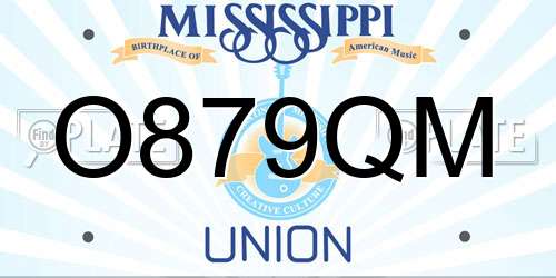O879QM Mississippi License Plate