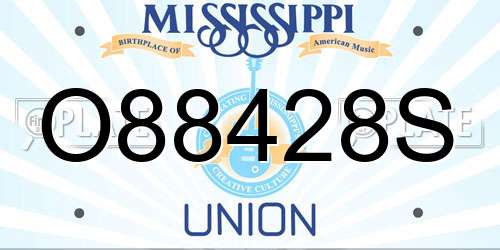 O88428S Mississippi License Plate