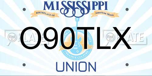 O90TLX Mississippi License Plate
