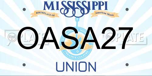 OASA27 Mississippi License Plate