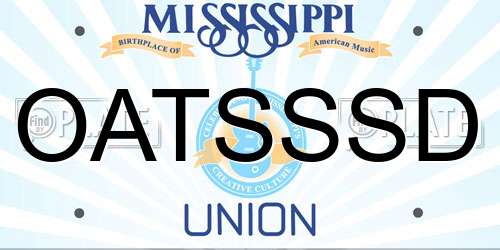 OATSSSD Mississippi License Plate