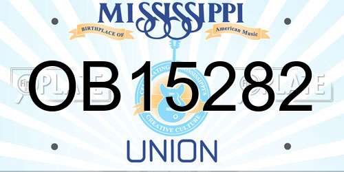 OB15282 Mississippi License Plate