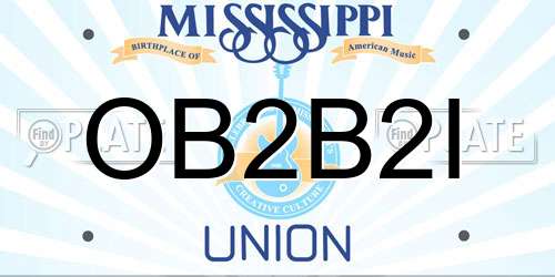 OB2B2I Mississippi License Plate