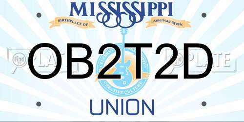 OB2T2D Mississippi License Plate