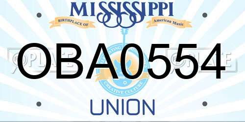 OBA0554 Mississippi License Plate