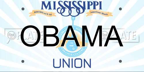 OBAMA Mississippi License Plate