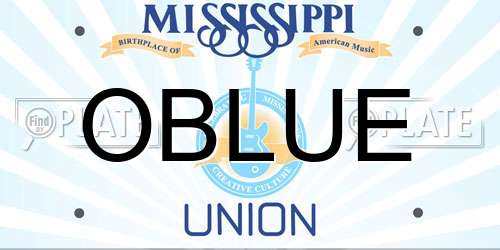 OBLUE Mississippi License Plate