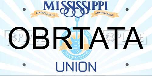 OBRTATA Mississippi License Plate