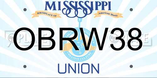OBRW38 Mississippi License Plate