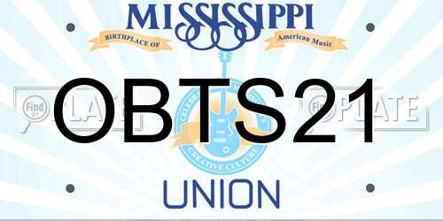 OBTS21 Mississippi License Plate
