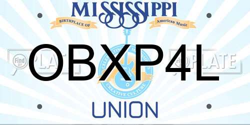 OBXP4L Mississippi License Plate