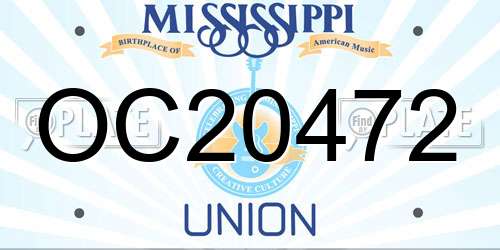 OC20472 Mississippi License Plate