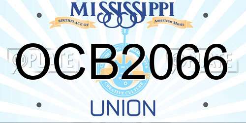 OCB2066 Mississippi License Plate