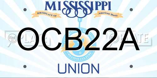 OCB22A Mississippi License Plate