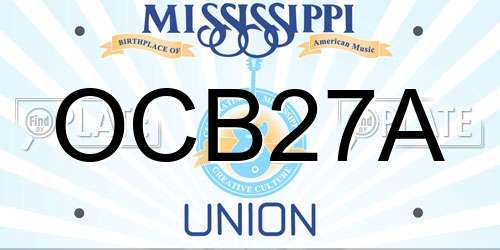 OCB27A Mississippi License Plate