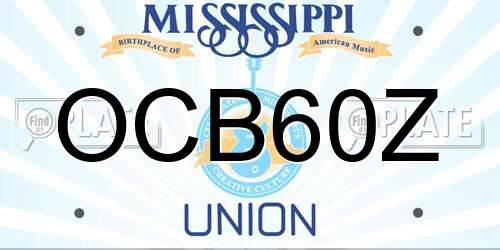 OCB60Z Mississippi License Plate