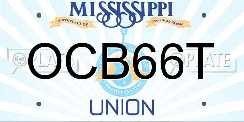 OCB66T Mississippi License Plate