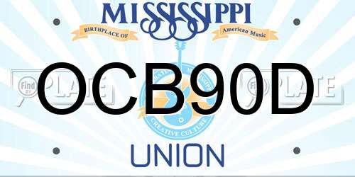OCB90D Mississippi License Plate